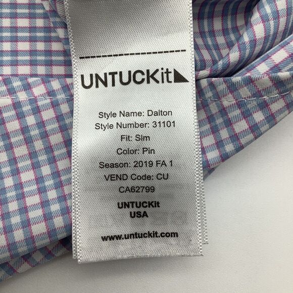 Untuckit Mens Dalton Slim Fit Long Sleeve‎ Button Up Shirt Size XL - Picture 7 of 9